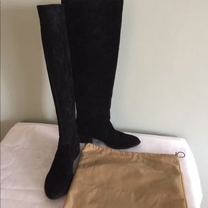 Born Cady black suede OTK boots 8M